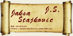 Jakša Stajković vizit kartica